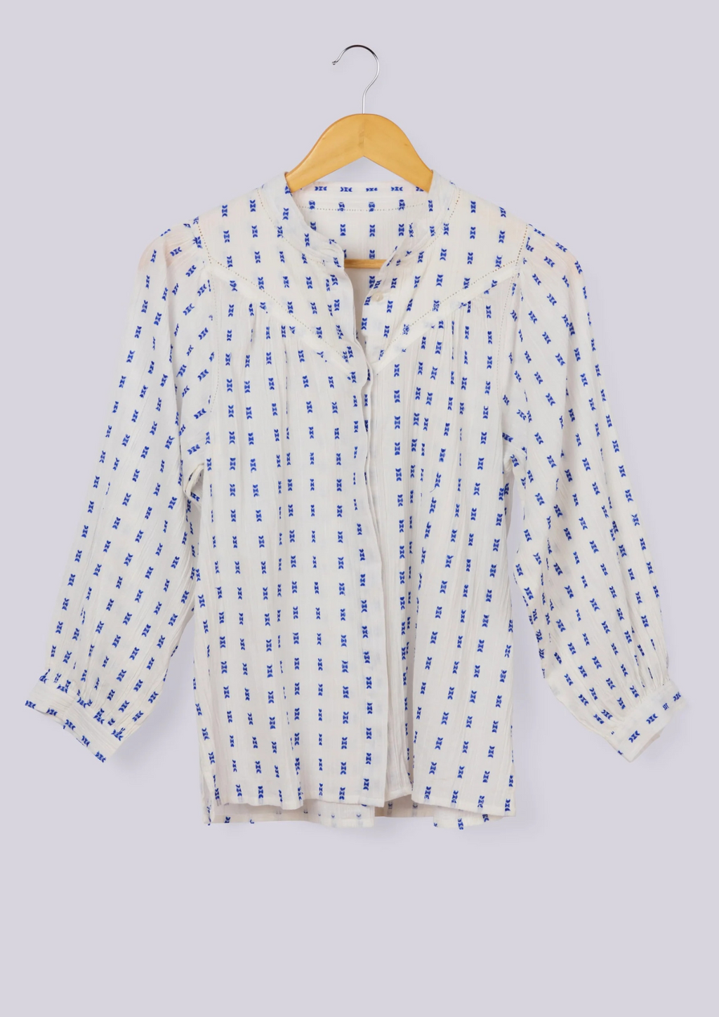 Marie Louise de Monterey - Fille Blouse - Blue Weave