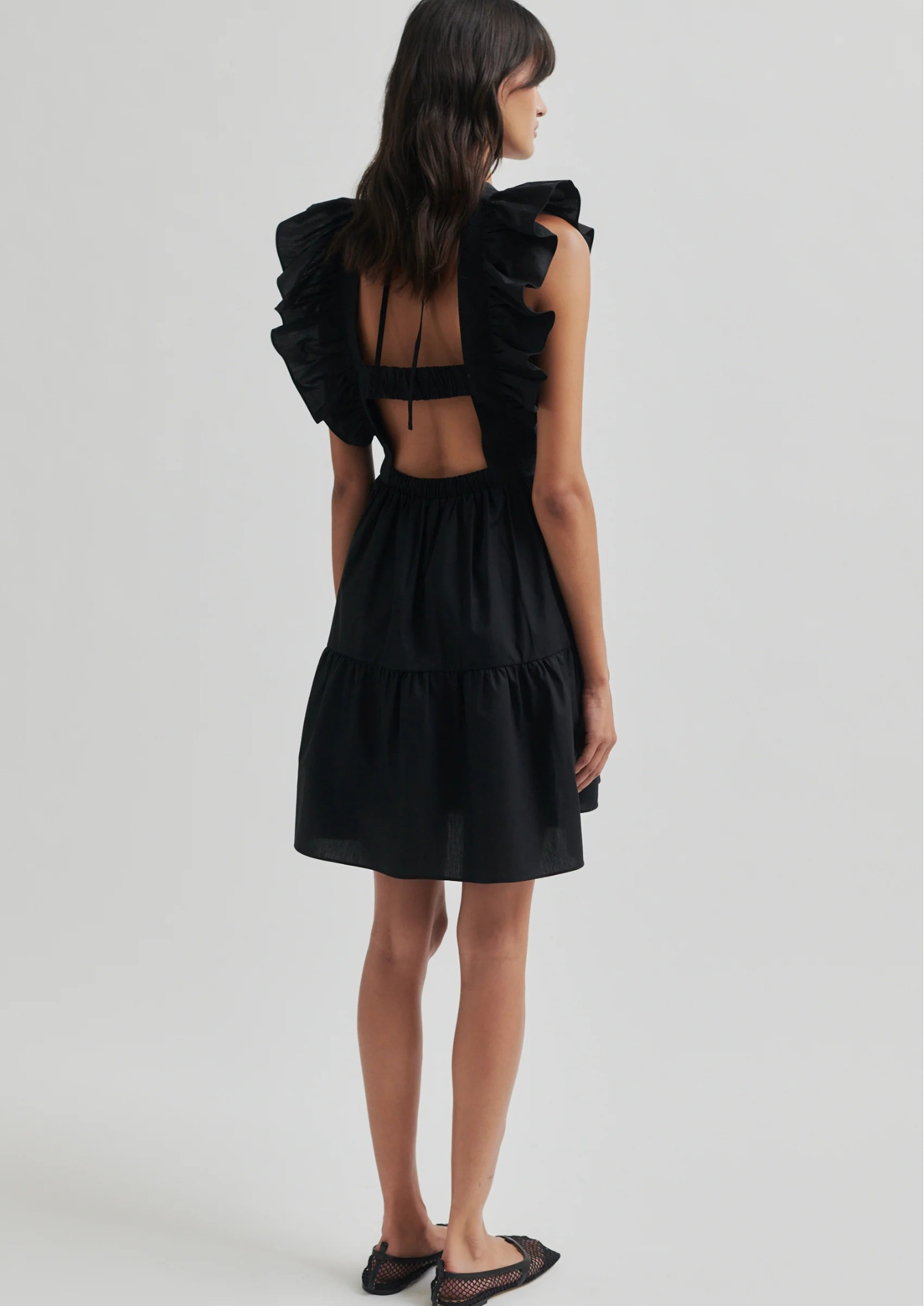Second Female Zana Ruffle Detail Dress - Black