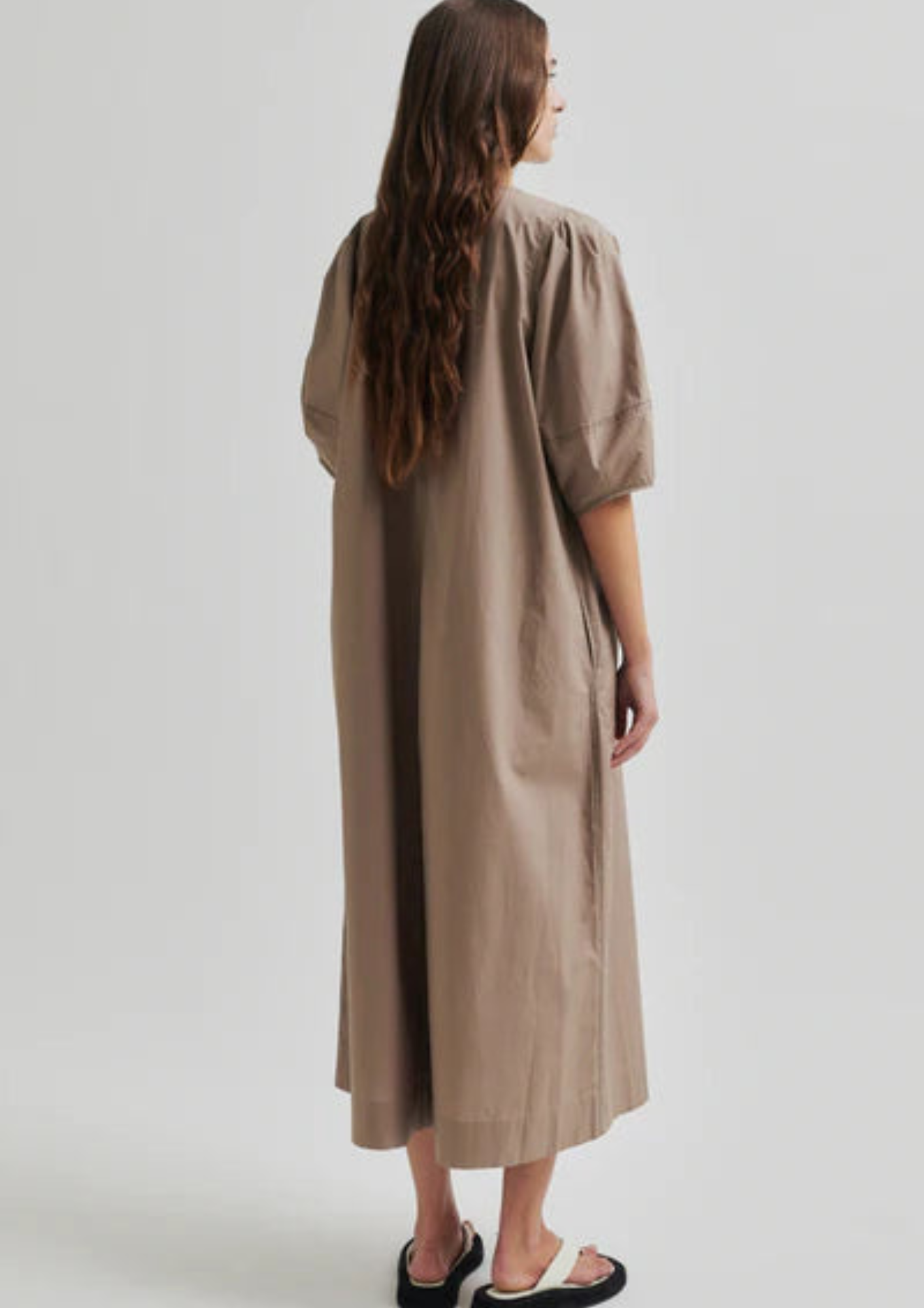 Second Female Larkini Cotton Dress - Fossil
