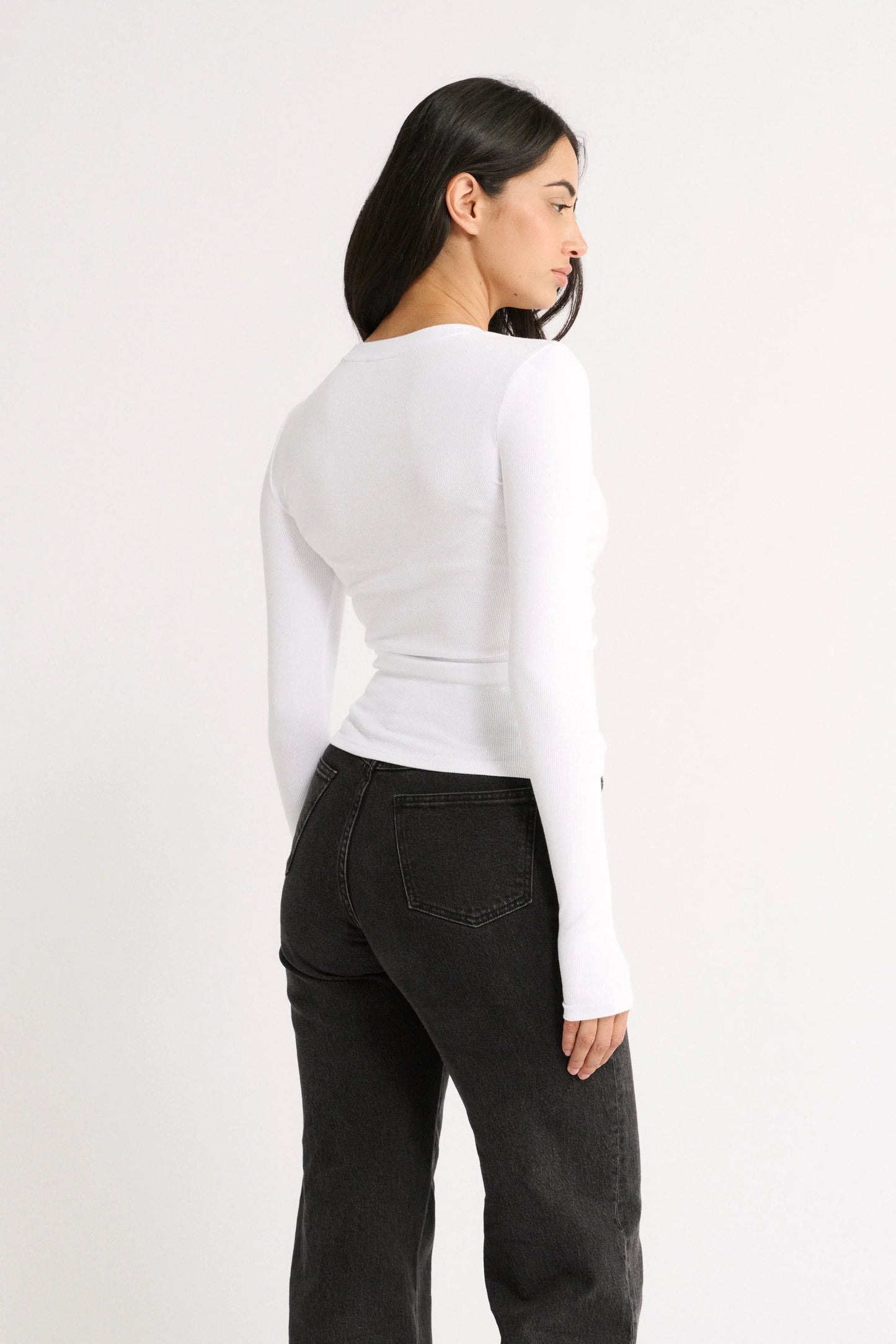 PRIMI Carina Long Sleeve Top - Optic White