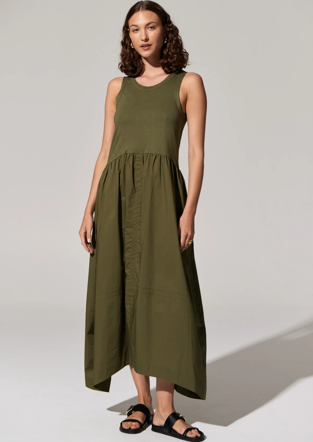 POL - Toya Tank Dress - Khaki