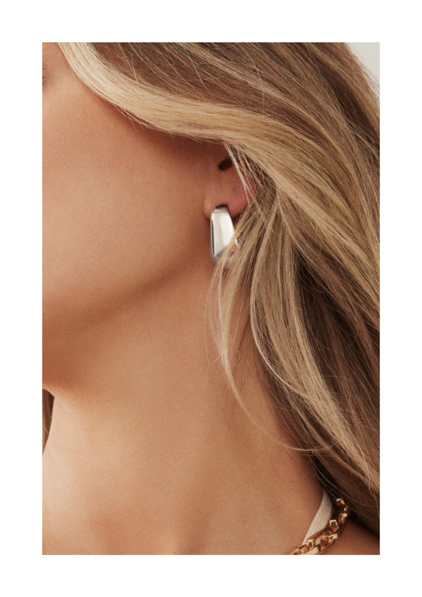 Bling Bar Alpine Hoop Silver Earings