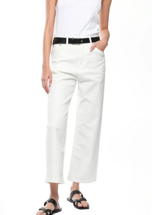 Jacandmooki - Essential Crop Wide Leg Jeans - off white