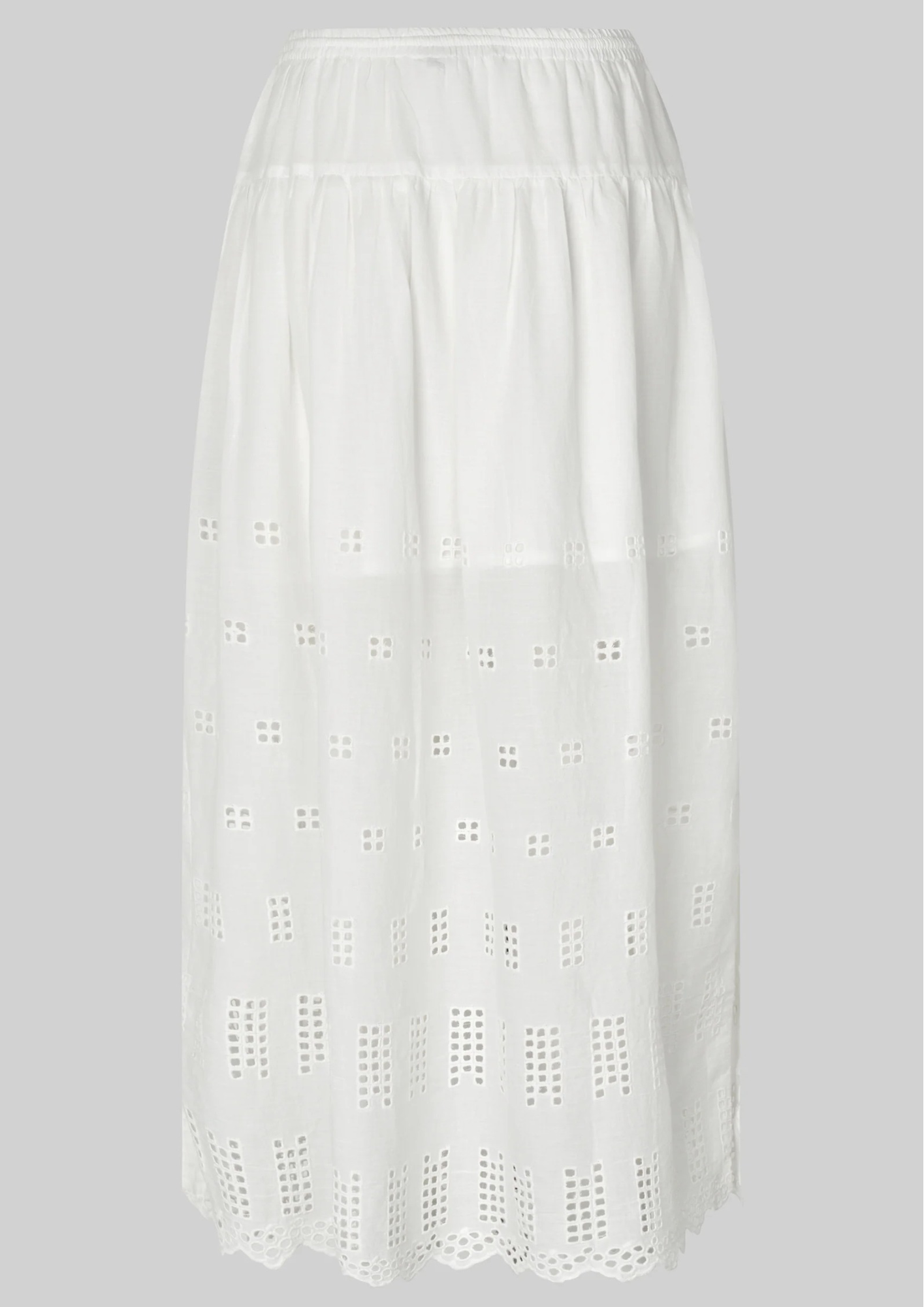 Second Female Elenore Broderie Skirt - White Alyssum