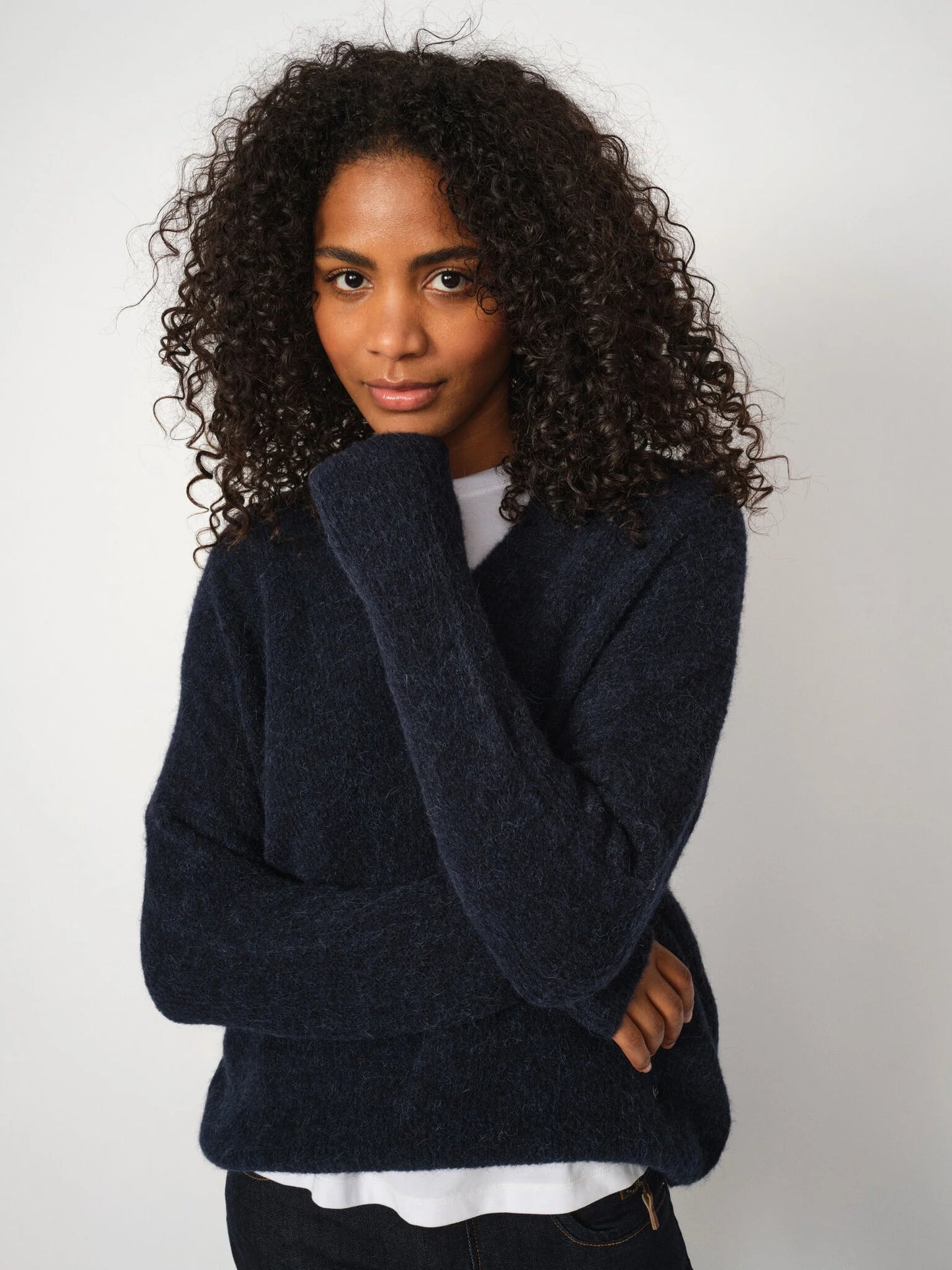 Mos Mosh MMThora V-neck Knit - Navy