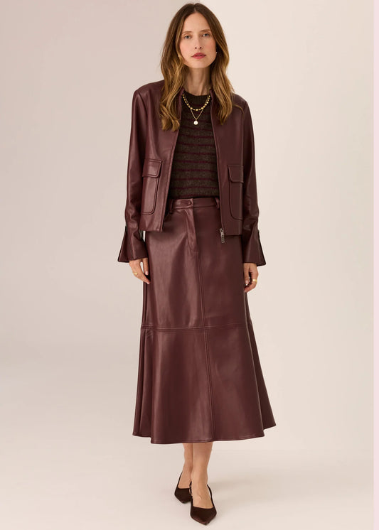POL - Hugo Crop Jacket - Merlot