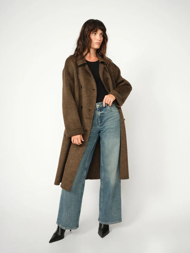 Mos Mosh - Lucca Barkley Wool Coat - Slate Black