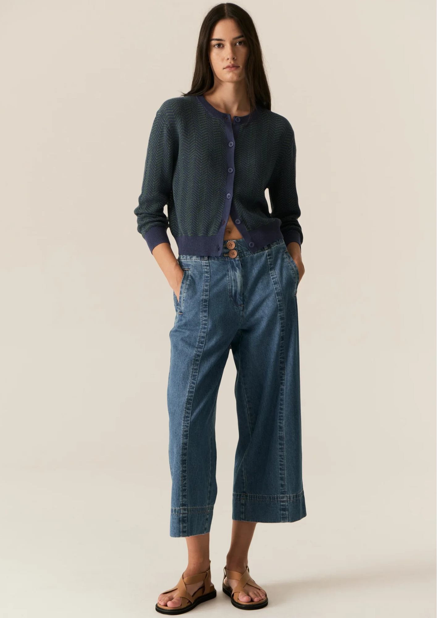 POL Carsen Crop Pant - Light Wash