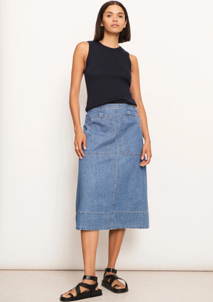 POL Raydel Denim Skirt - Light Wash