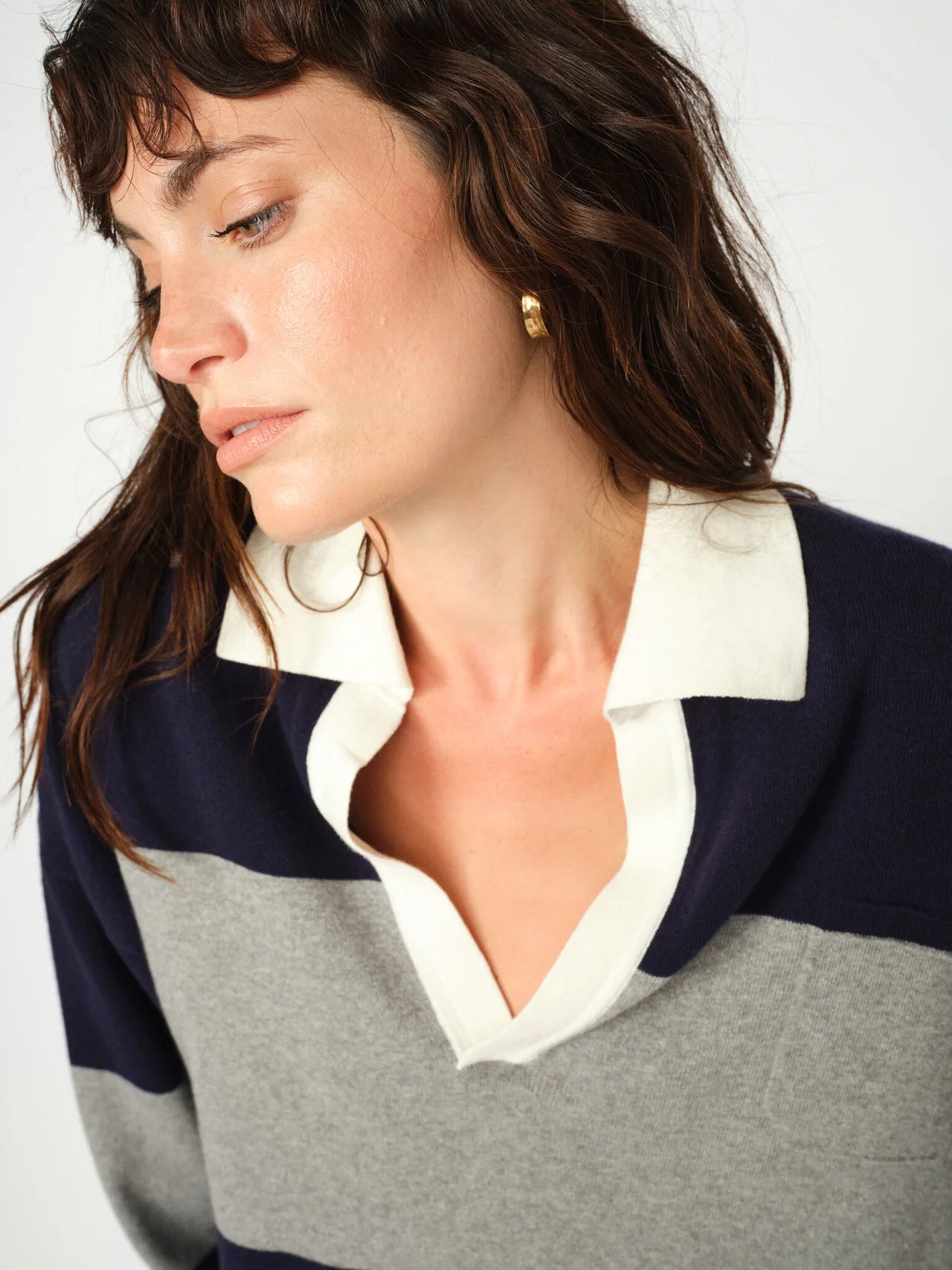 Mos Mosh Wylie Tani Stripe Knit - Maritime Blue