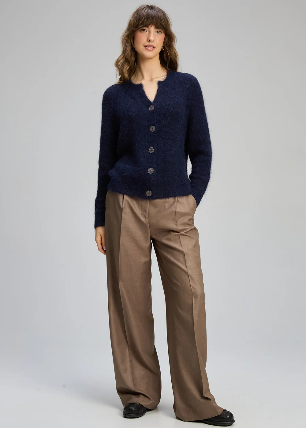 Zaket & Plover ZP8109 Alpaca Cardigan - Midnight