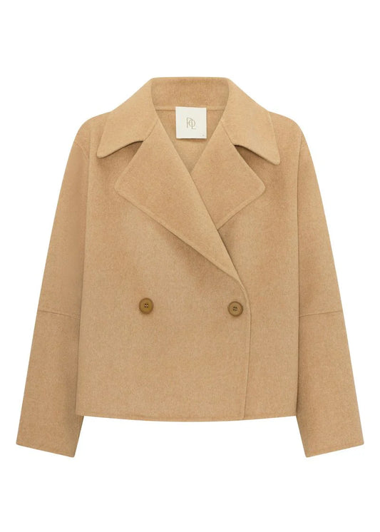 POL - Cohen Cropped Wool Coat - Camel