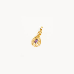 By Charlotte - With Love Birthstone Pendant - February (Purple)