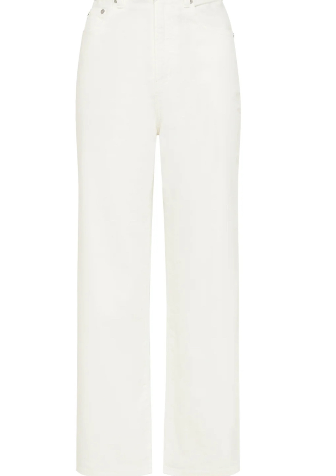 Jacandmooki - Essential Crop Wide Leg Jeans - off white