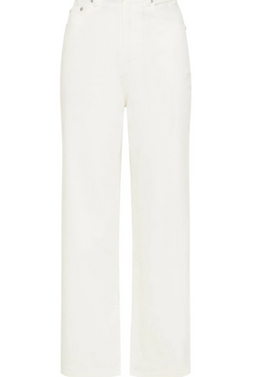 Jacandmooki - Essential Crop Wide Leg Jeans - off white