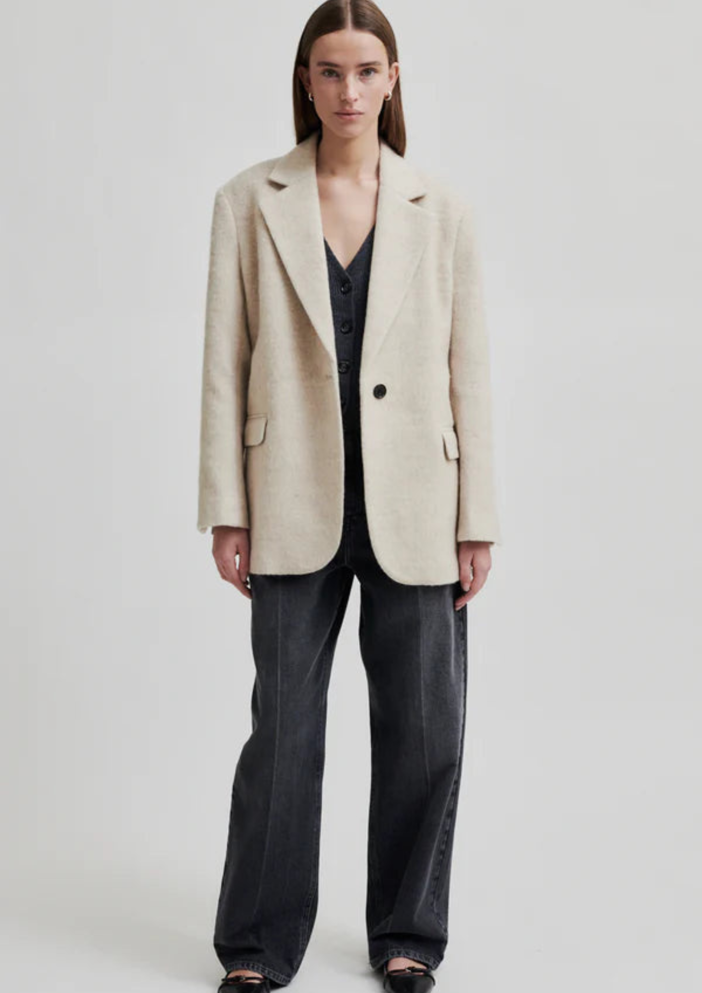 Second Female Sera Blazer - Beige Melange