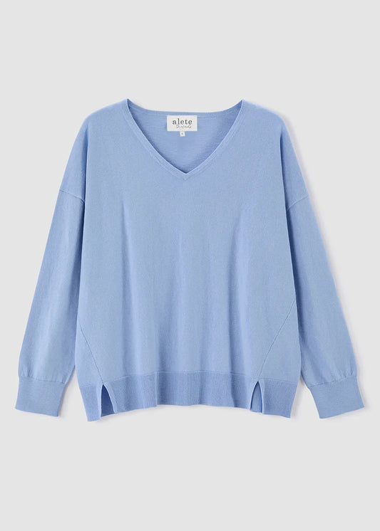 Alete Threads The V Sweater Best Blue
