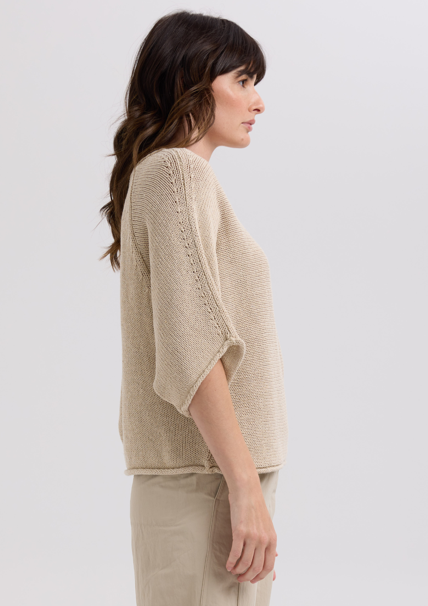 Textured Jumper Natural Knit Top - LC7764