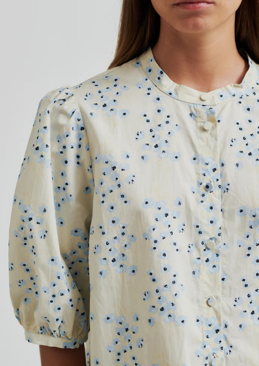 Second Female Claude Printed Shirt - Powder Blue