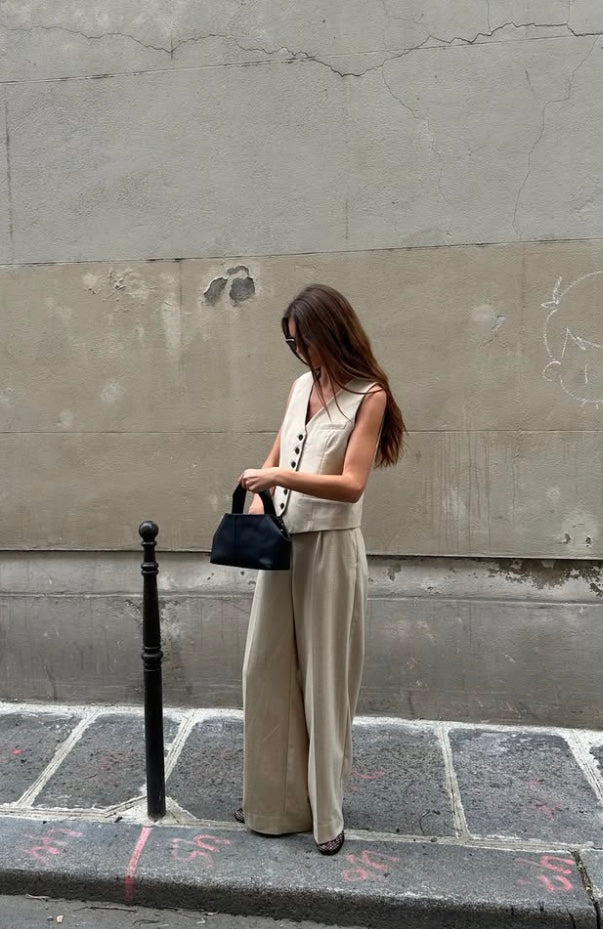 Second Female - Linoraw Linen Pant Vintage Khaki