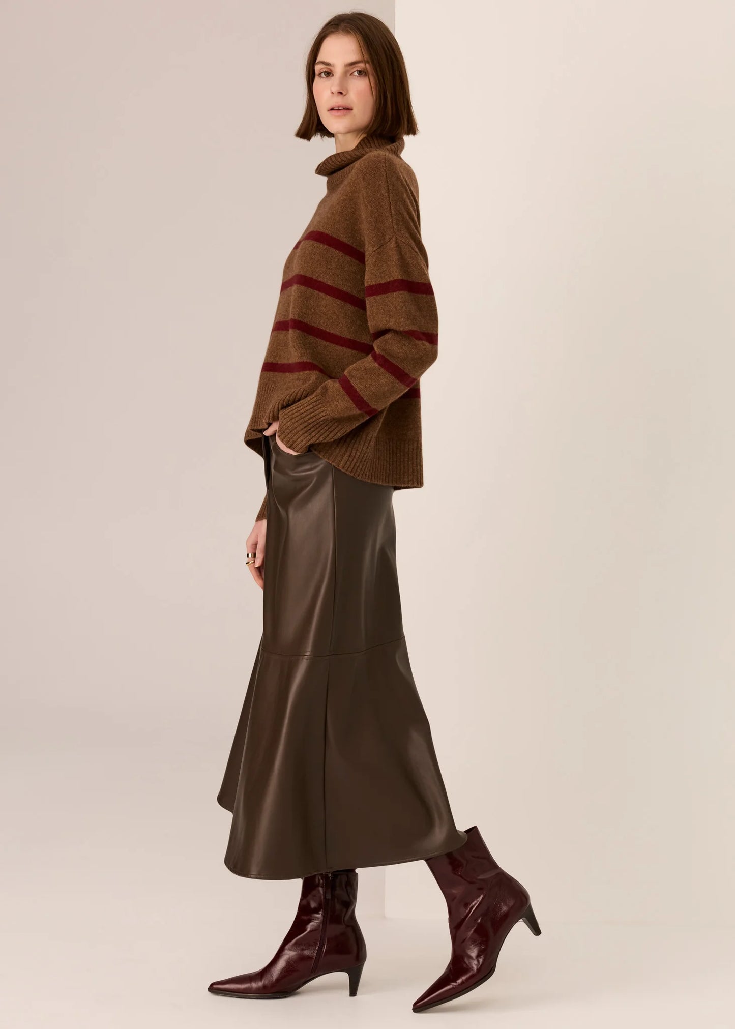 POL - Astor Stripe Knit - Toffee Stripe