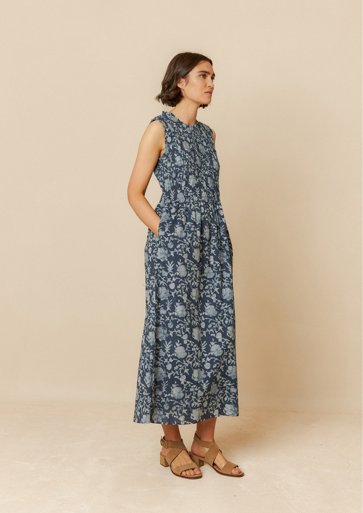 Indi & Cold Indigo Organic Cotton Woven Dress