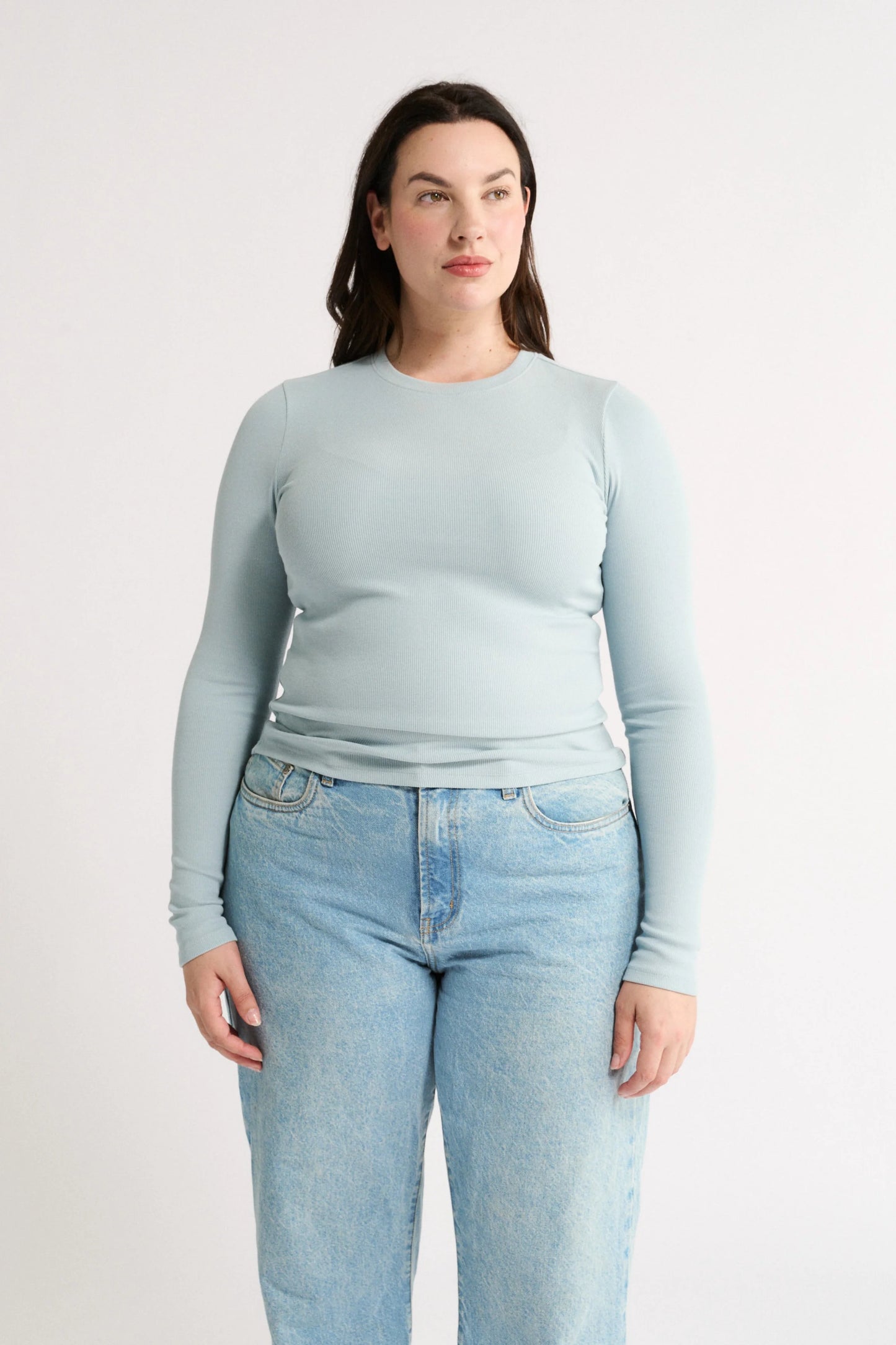 PRIMI Carina Long Sleeve Top - Stone Blue