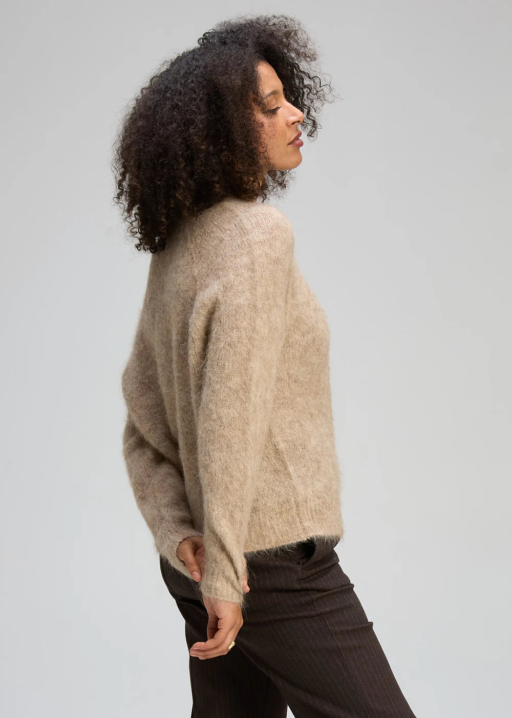 Zaket & Plover ZP8109 Alpaca Cardigan - Bark