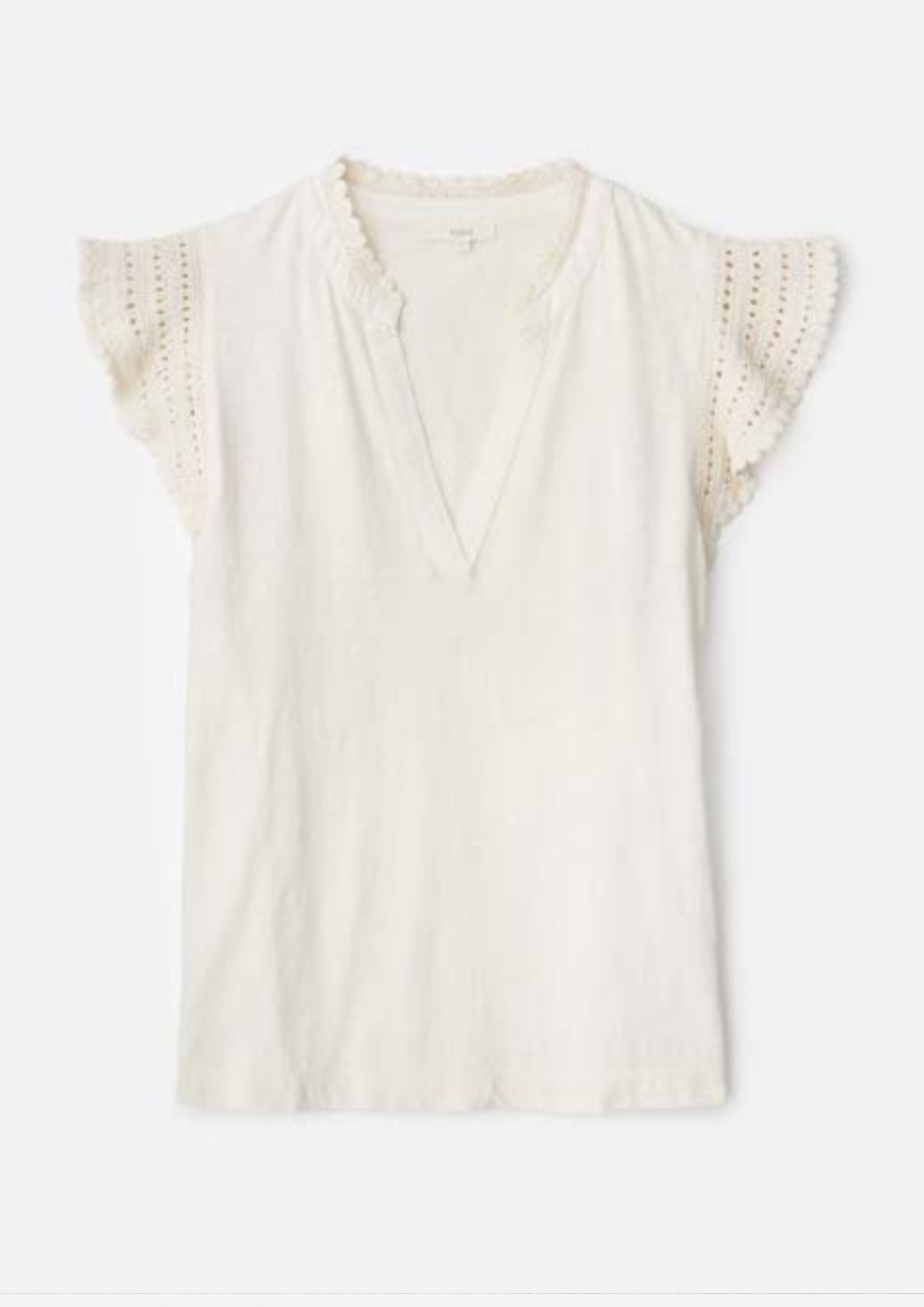 Yerse - Crochet T-shirt -Ecru