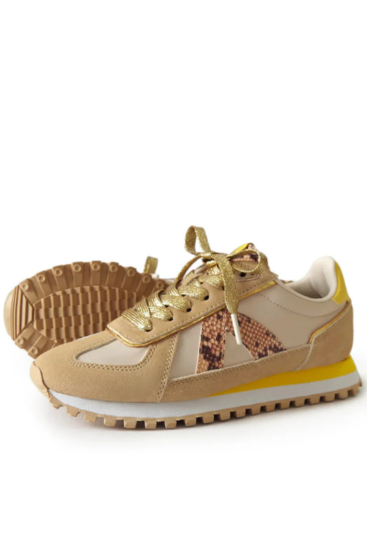 ASFVLT - Gate Shoe Tan Snake Yellow
