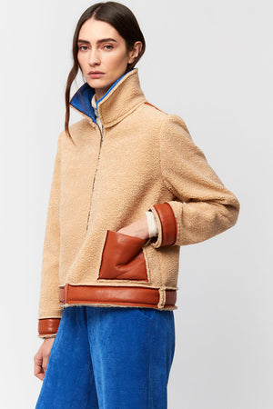 Aldo Martins - Munia reversible faux leather shearling bomber