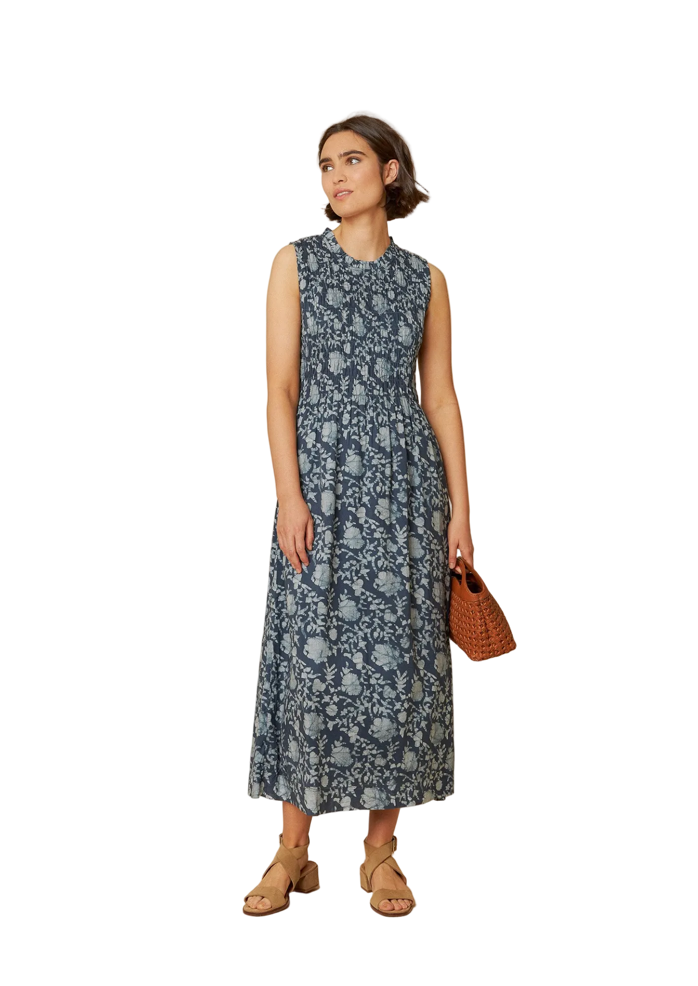 Indi & Cold Vestido Indigo Organic Cotton Woven Dress