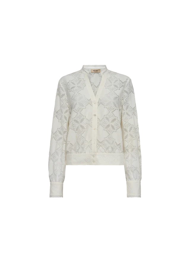 Mos Mosh - Monia Yen Lace Shirt - Ecru