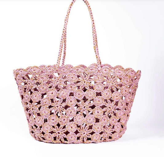JANE Tea Rose Gold - Crochet Basket