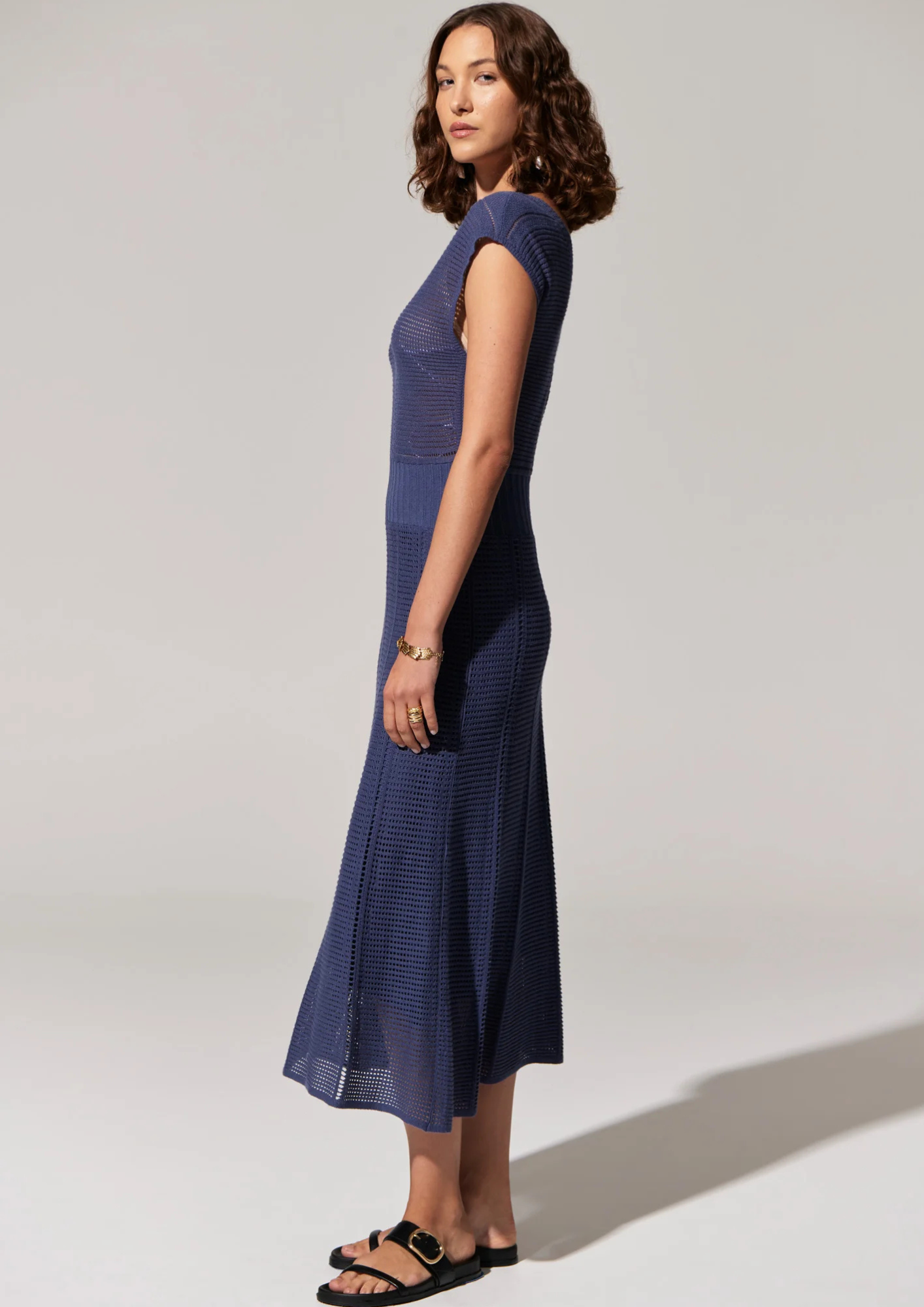 POL - Paco Knit Dress - Blue