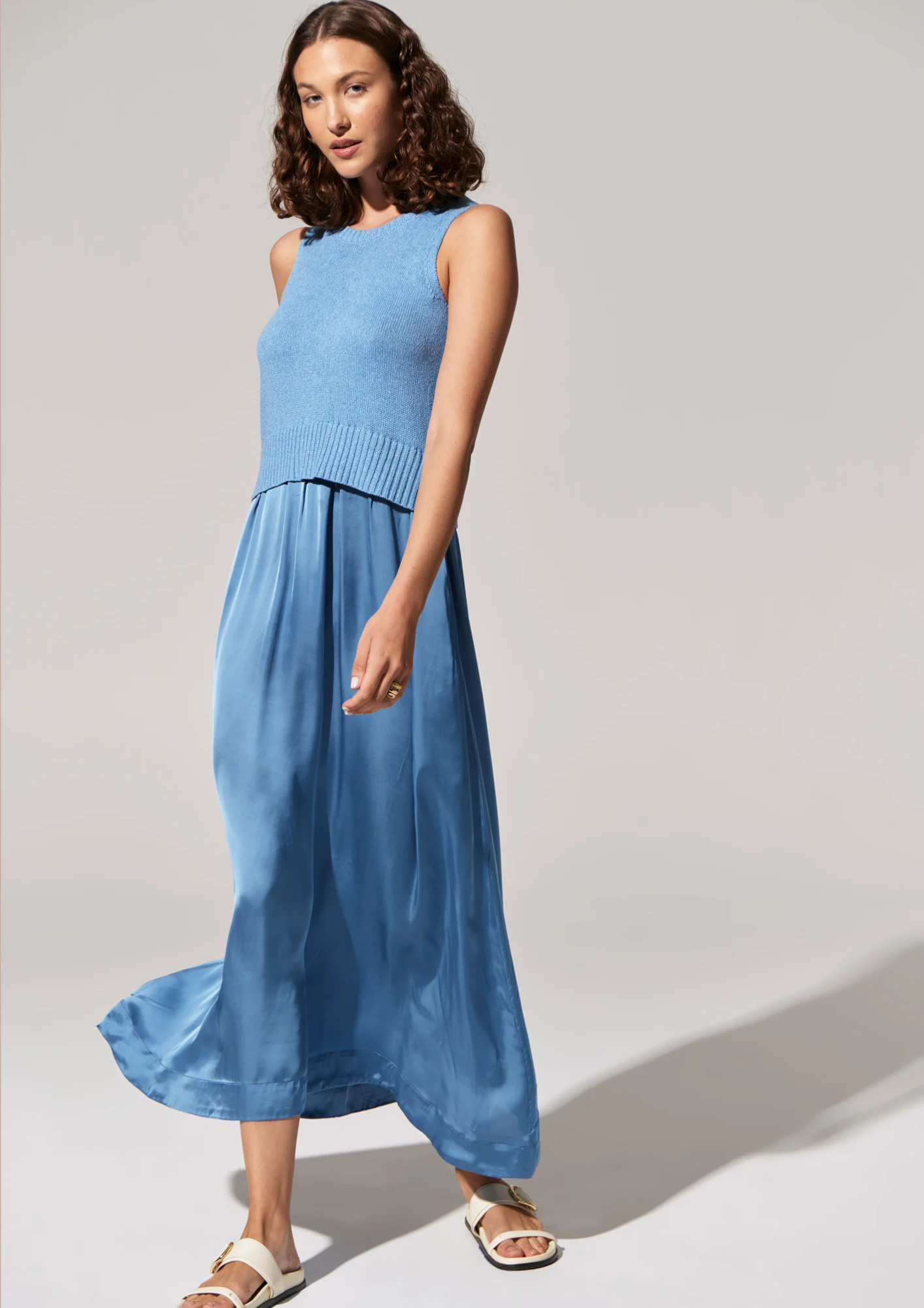 POL - Estel Knit Dress - Blue