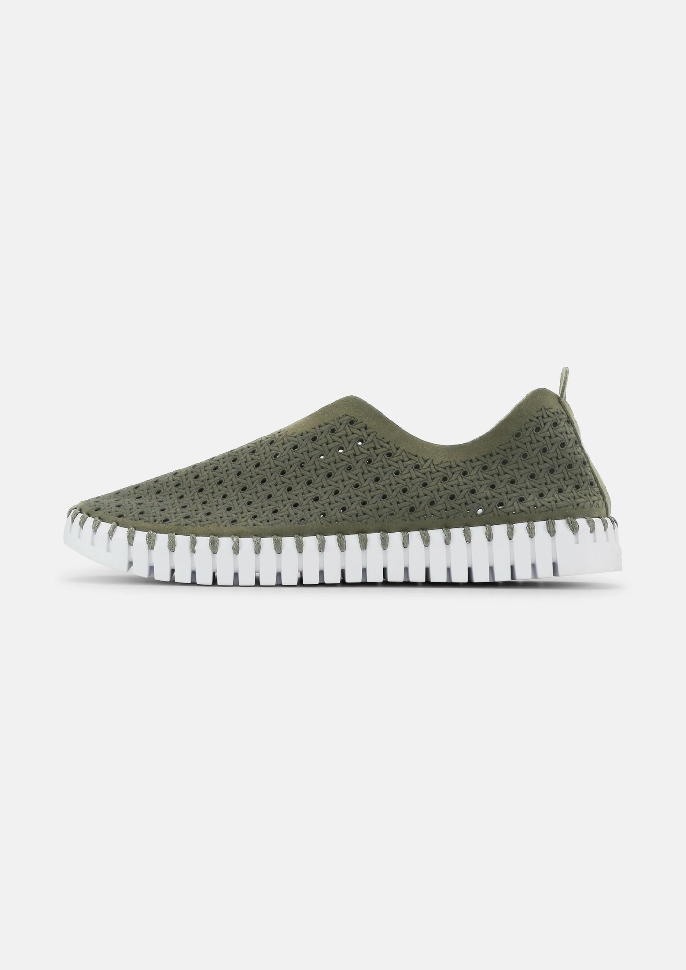 Ilse Jacobsen - Tulip Shoes Braided Army White TULIP4031