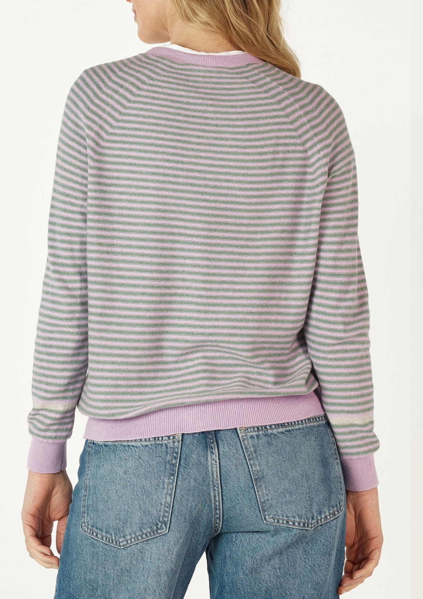 Zaket & Plover - ZP7148 Lilac Stripe Cardigan