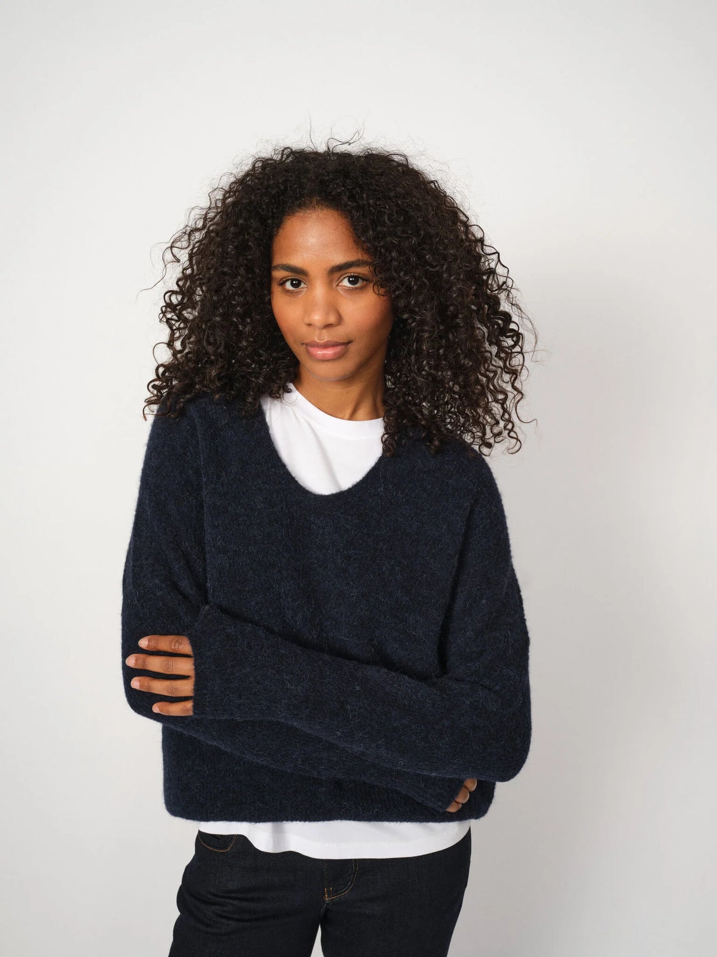Mos Mosh MMThora V-neck Knit - Navy