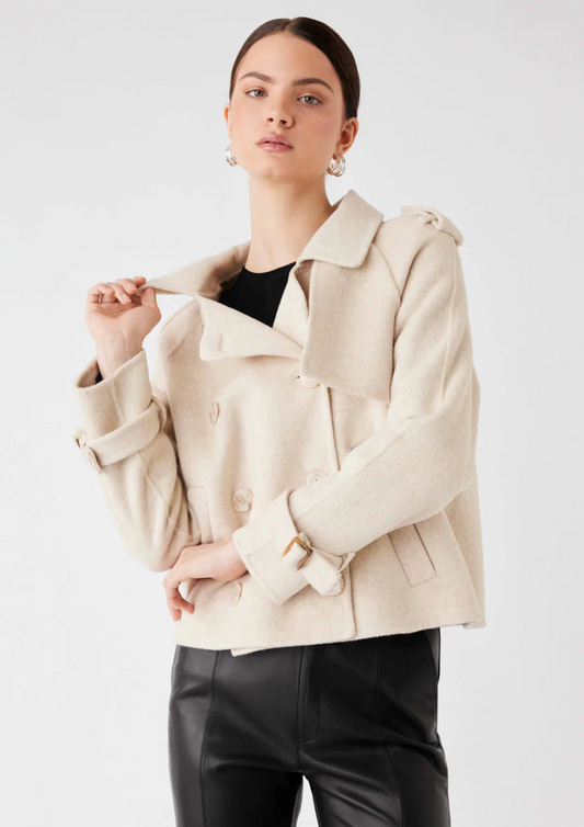 Esmaee - Virtual Cropped Trench - Cream