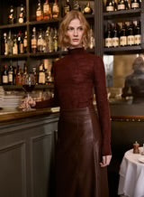 Esmaee Fallow Lace Top - Mulberry