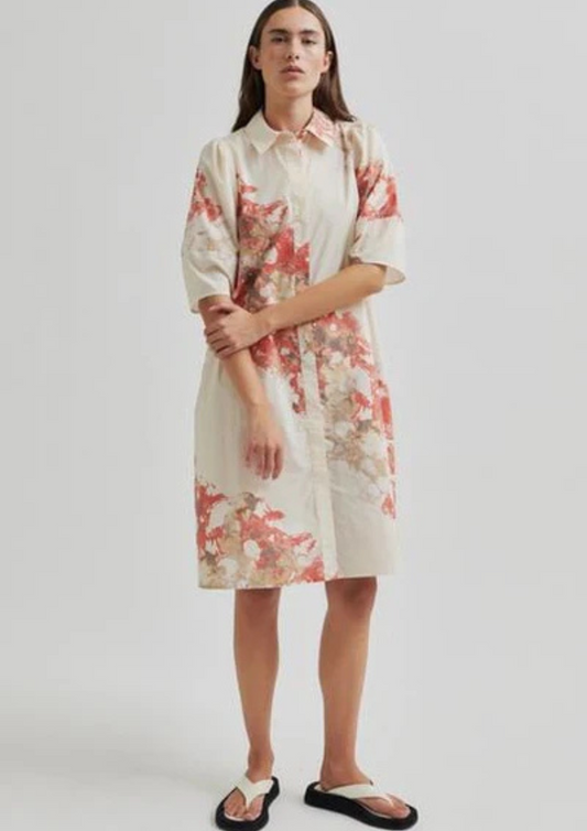 Second Female Sirmione Floral Dress - Spiced Coral