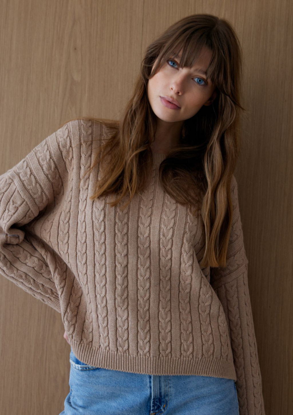 Kinney - Willa Cable Knit Latte