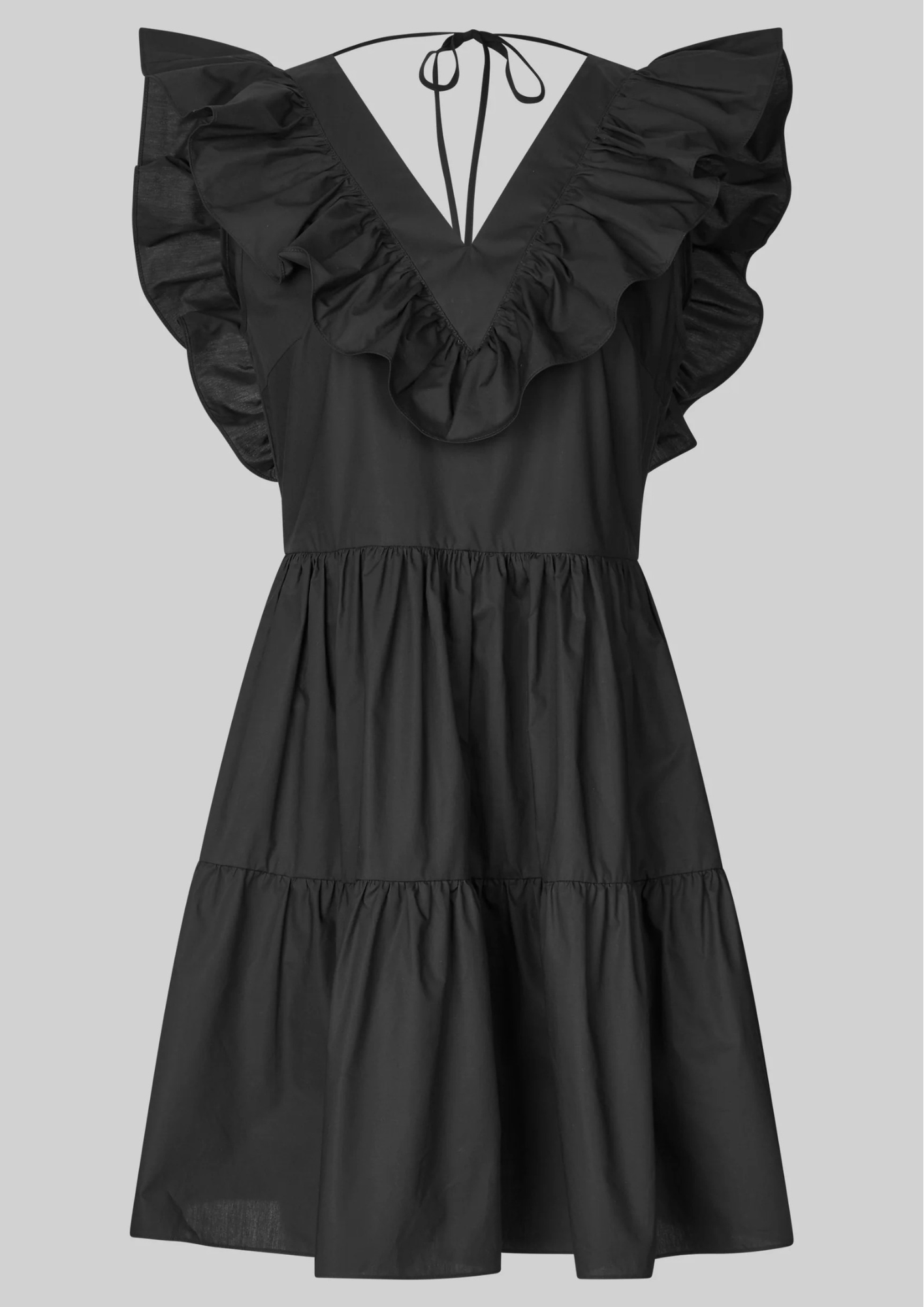 Second Female Zana Ruffle Detail Dress - Black