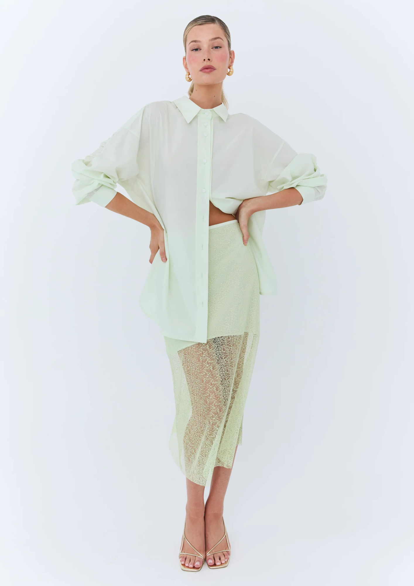 Eder - Dion Lace Skirt - Green