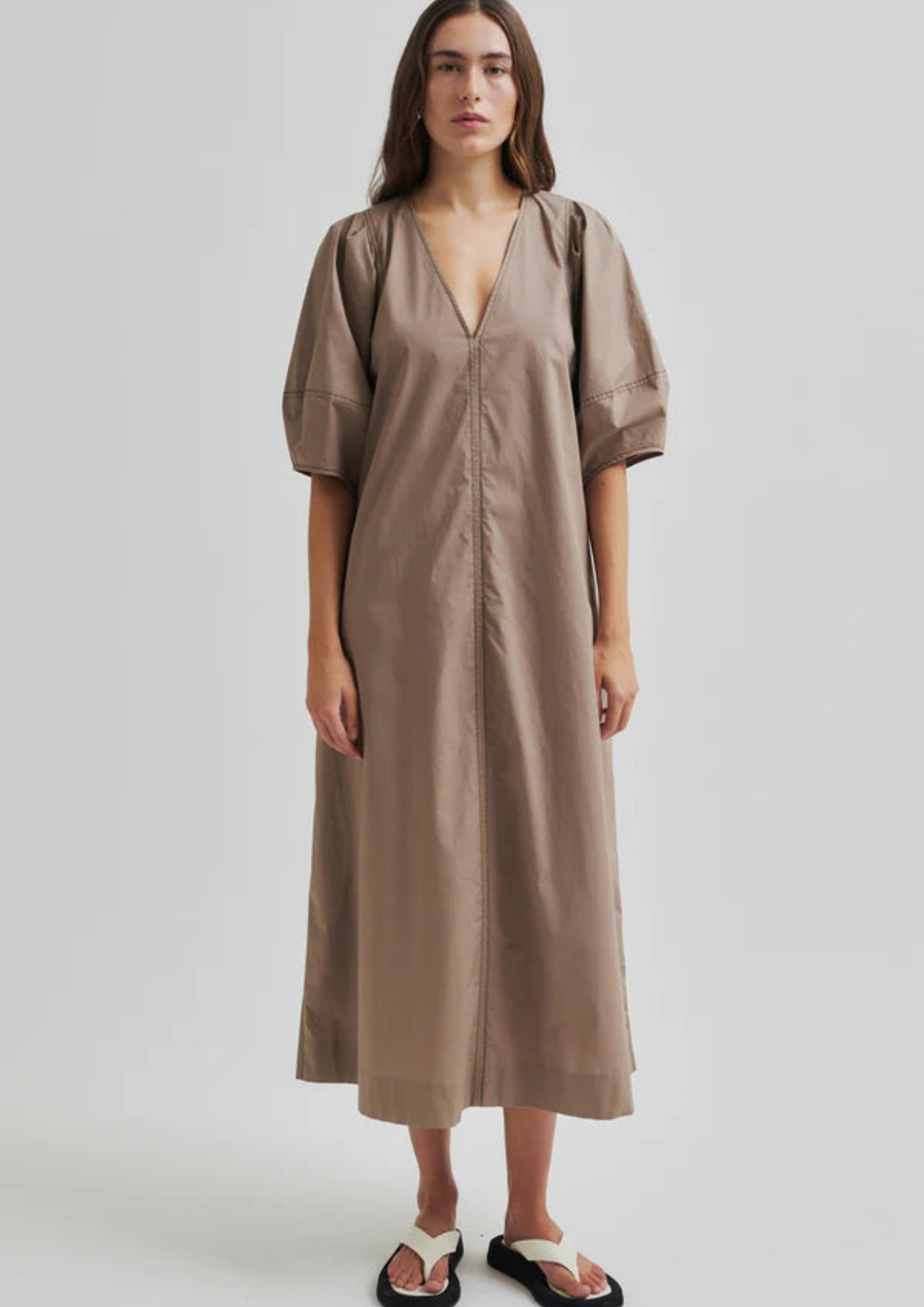 Second Female Larkini Cotton Dress - Fossil