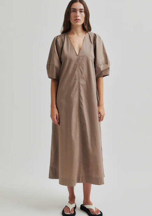 Second Female Larkini Cotton Dress - Fossil