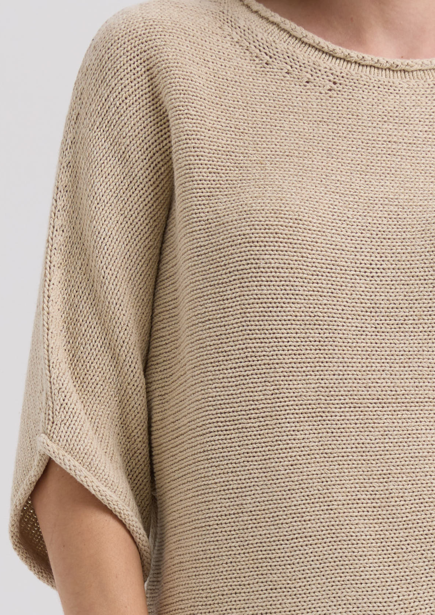 Textured Jumper Natural Knit Top - LC7764
