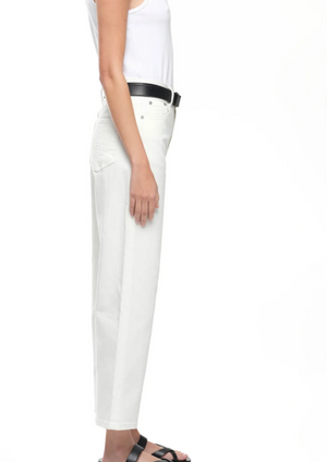 Jacandmooki - Essential Crop Wide Leg Jeans - off white