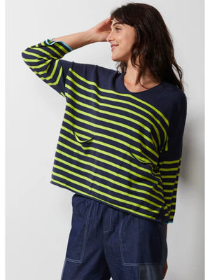 Zaket & Plover V Neck Breton Stripe - Sailor ZP6625